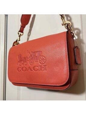 NEAR MINT Coach Jes Messenger in Rare HIBISCUS Pink | Large Crossbody